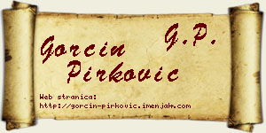 Gorčin Pirković vizit kartica